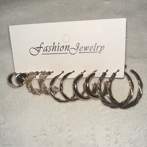 Gold Hoop Earring Set